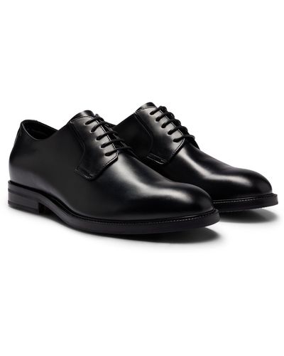 BOSS Chaussures derby en cuir Dressletic - Noir