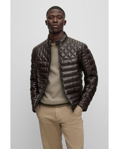 BOSS by HUGO BOSS Leather jackets for Men | Online Sale up to 60% off |  Lyst UK