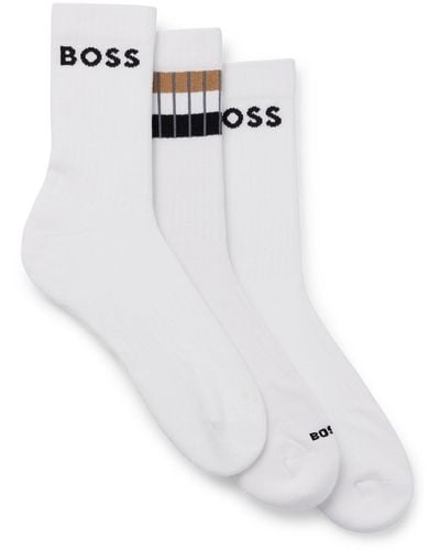 BOSS Three-pack Of Socks - White
