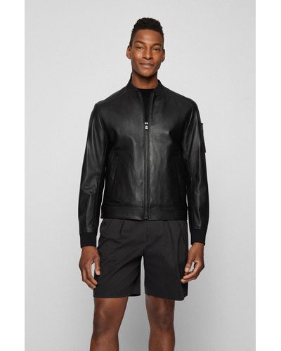 BOSS by HUGO BOSS Leather jackets for Men | Online Sale up to 80% off | Lyst