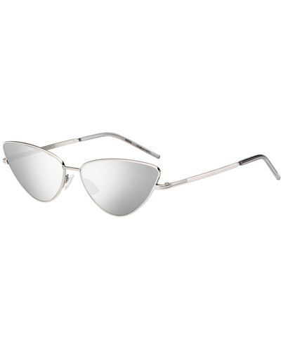 BOSS Cat-eye Sunglasses In Steel With Signature Details - Metallic