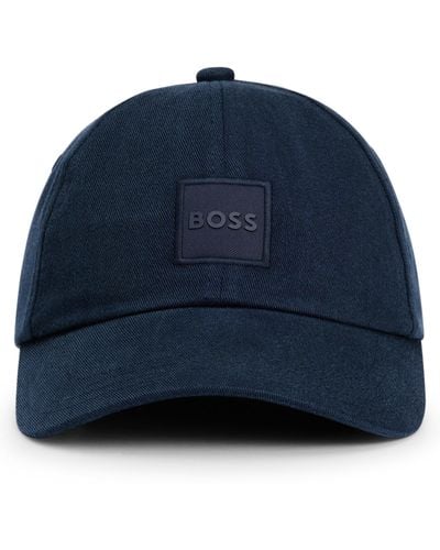 BOSS by HUGO BOSS Cap aus Baumwoll-Twill mit tonalem Logo-Aufnäher in Weiß  für Herren | Lyst DE