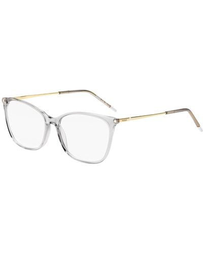 HUGO Optical Frames In Transparent Acetate With Gold-tone Temples - Multicolour