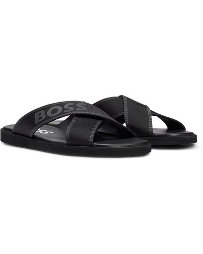 BOSS by HUGO BOSS Leather sandals for Men | Online Sale up to 51% off | Lyst