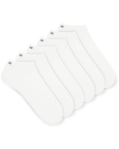 BOSS by HUGO BOSS Six-pack Of Ankle-length Socks With Logo Details - White