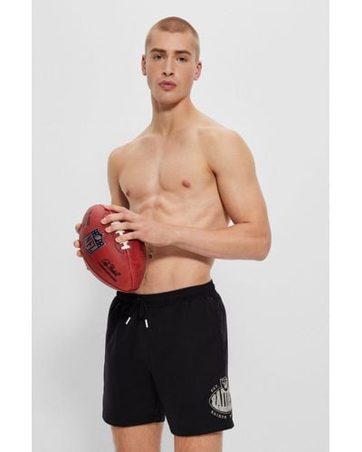 BOSS X Nfl Quick-dry Swim Shorts With Collaborative Branding - Multicolor
