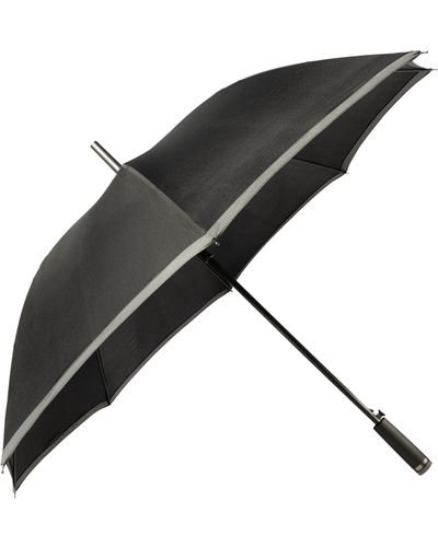 BOSS Regenschirm mit kontrastfarbenem Schirmrand - Schwarz