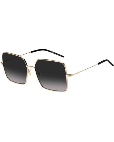 BOSS Gold-tone Sunglasses With Black End-tips Women's Eyewear