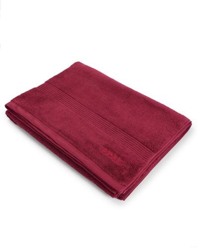 BOSS Aegean-cotton Bath Sheet With Tonal Logo - Red