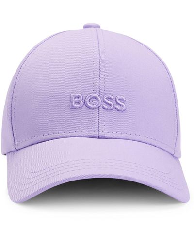 BOSS Cap aus Baumwoll-Twill mit Logo-Stickerei - Lila