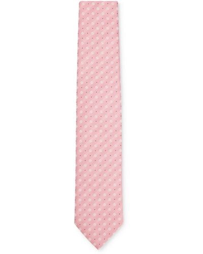 BOSS by HUGO BOSS Krawatte aus Seiden-Mix mit Jacquard-Muster - Pink