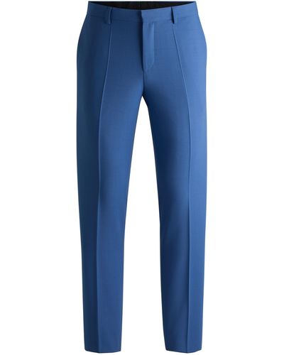 HUGO Slim-fit Pants In Performance-stretch Fabric - Blue