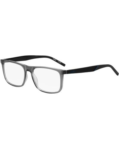 HUGO Two-tone Optical Frames With Patterned Temples - Grey