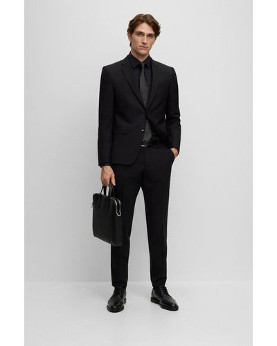 BOSS by HUGO BOSS Slim-fit Suit In Stretch Virgin Wool - Black
