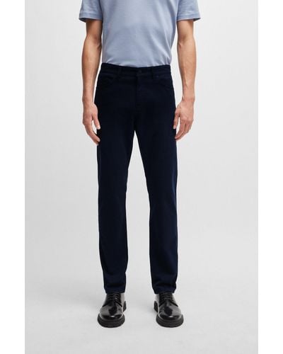 BOSS Slim-fit Jeans In Stretch-cotton Gabardine - Blue