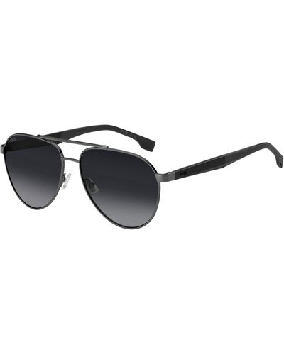 BOSS Double-bridge Sunglasses With Black-shaded Lenses Men's Eyewear