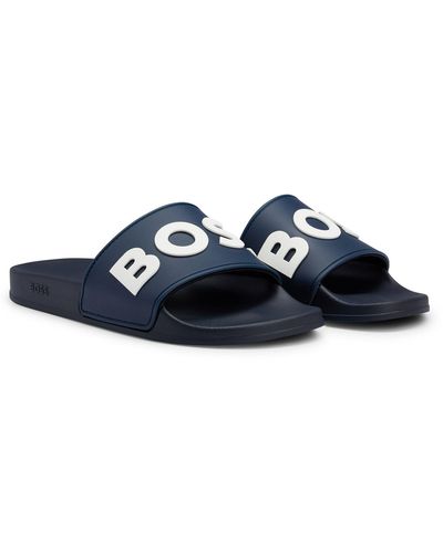 Navy hugo boss sliders cheap