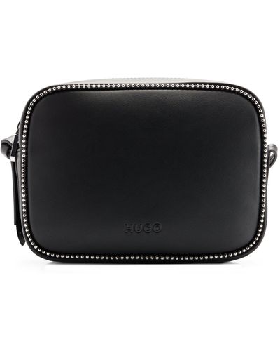 HUGO Crossbodytas Van Imitatieleer Met Logodetails - Zwart