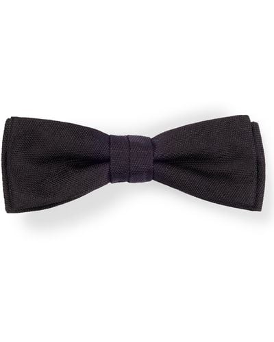 BOSS Italian-made Bow Tie In Silk Jacquard - Black
