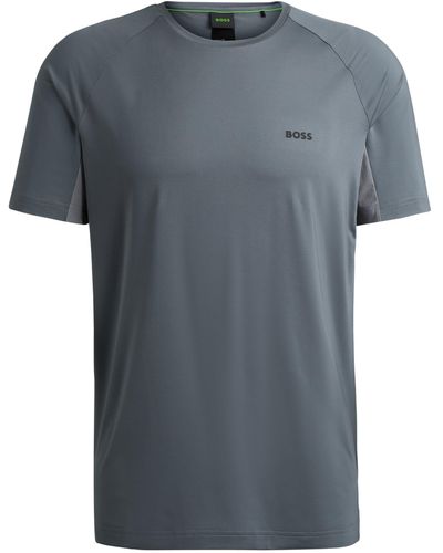 BOSS T-Shirt aus verschiedenen Materialien mit Performance-Stretch - Grau