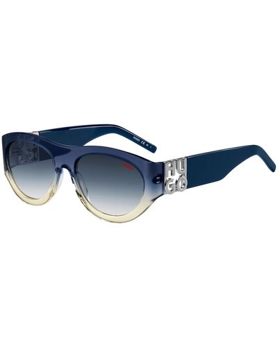 HUGO Degrad-acetate Sunglasses With Stacked Logo Men's Eyewear - Blue