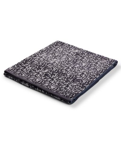 BOSS Drap de bain en jacquard de coton bleu avec bordure en satin - Gris