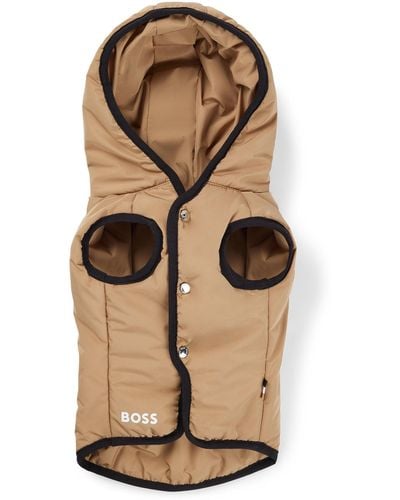 BOSS Dog Lightweight Jacket With Logo Detailing - Natural