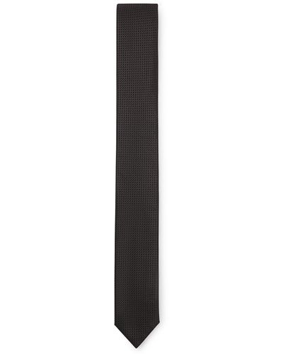HUGO Krawatte aus Seide mit durchgehendem Jacquard-Muster - Schwarz