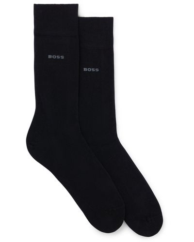 BOSS Set Van Twee Paar Sokken In Een Katoenmix - Zwart
