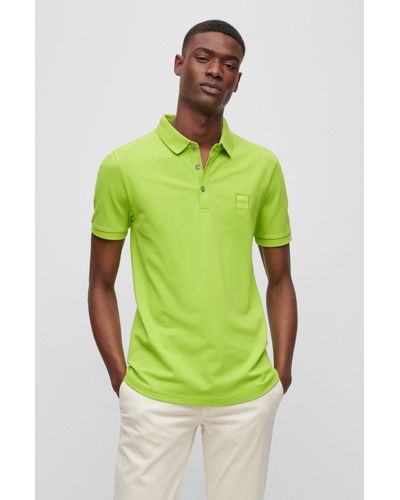 BOSS - Organic-cotton polo shirt with logo