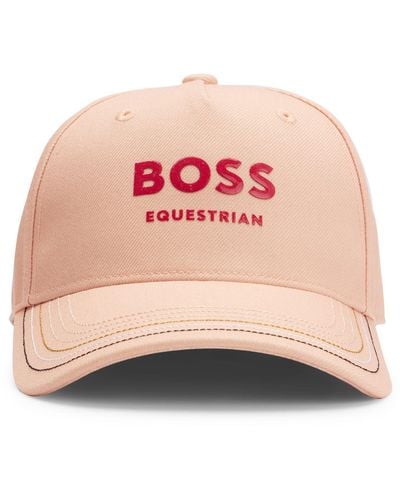 BOSS Equestrian Cap With Logo - Pink
