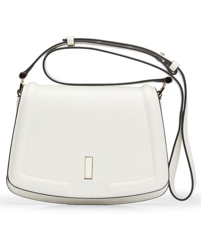 BOSS Leather Saddle Bag With Branded Hardware - White