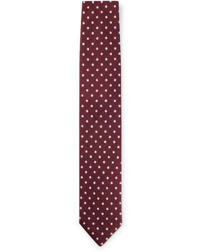 BOSS by HUGO BOSS Krawatte aus Seiden-Jacquard mit feinem Muster - Lila
