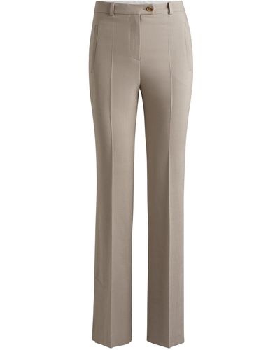 BOSS Slim-Fit Hose aus Stretch-Material mit ausgestelltem Bein - Grau