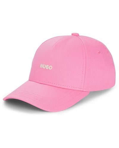HUGO Cotton-twill Cap With Embroidered Logo - Pink