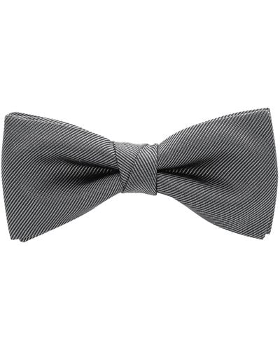 HUGO Bow Tie In Structured Silk - Grey