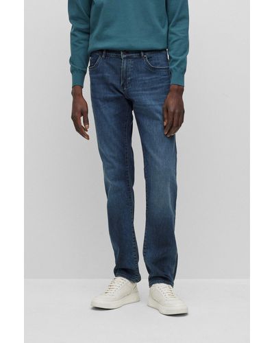 BOSS by HUGO BOSS Slim-fit Jeans In Lightweight Blue Stretch Denim