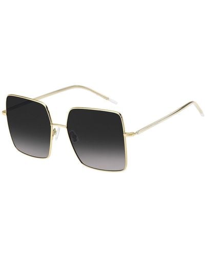 BOSS Square-frame Sunglasses In Lightweight Titanium - Black