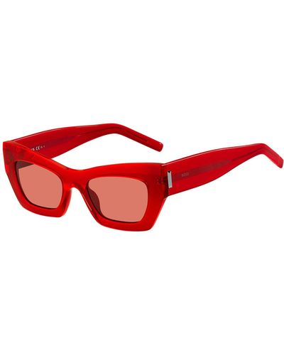 BOSS Red-acetate Sunglasses With Signature Hardware