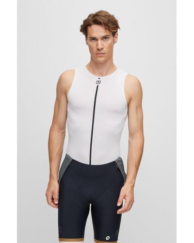 BOSS X Assos Sleeveless Cooling Base Layer With Branding - White
