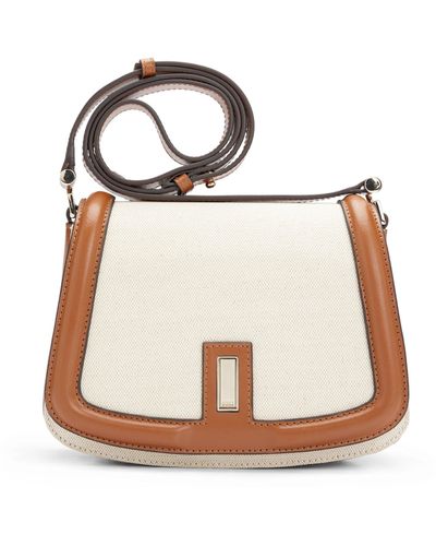BOSS Saddle Bag With Leather Trims - White