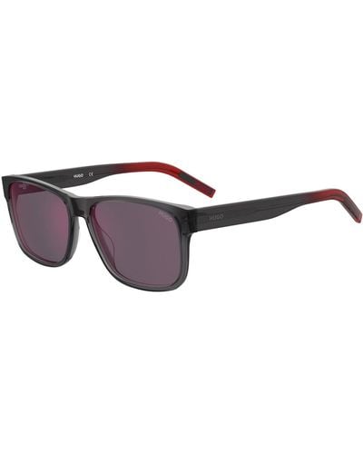 HUGO Transparent-acetate Sunglasses In Grey And Red - Multicolour