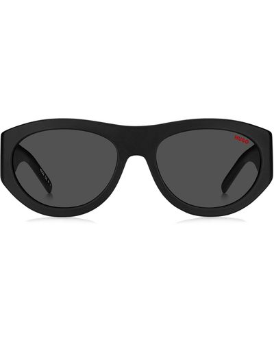 HUGO Sonnenbrille aus schwarzem Acetat mit 3D-Monogramm