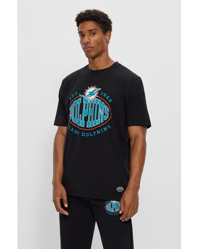 BOSS X Nfl Stretch-cotton T-shirt With Collaborative Branding - Multicolor