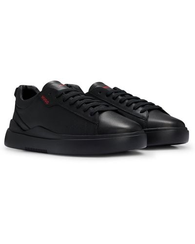 HUGO Sneakers in pelle liscia con suola preformata - Nero