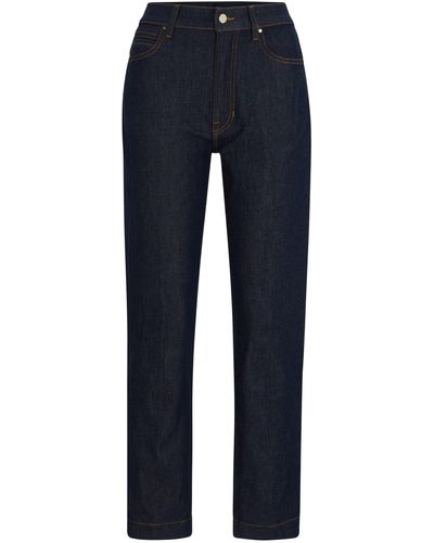 BOSS Slim-fit Jeans Van Comfortabel Marineblauw Stretchdenim