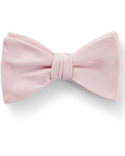 HUGO Micro-pattern Bow Tie In Silk Jacquard - Pink