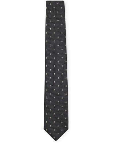 BOSS Silk-jacquard Tie With Modern Pattern - White