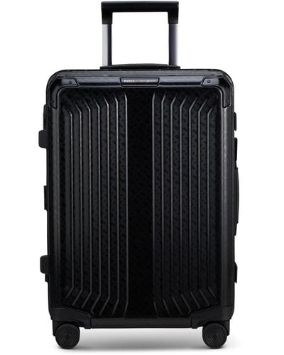 BOSS | Samsonite Anodized Aluminium Cabin-size Suitcase - Black