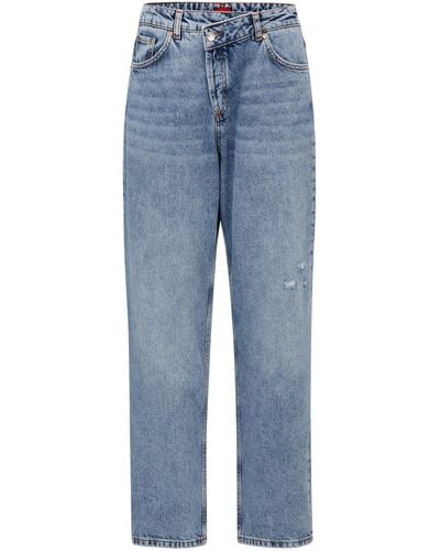 HUGO Relaxed-Fit Jeans aus quarzblauem Denim